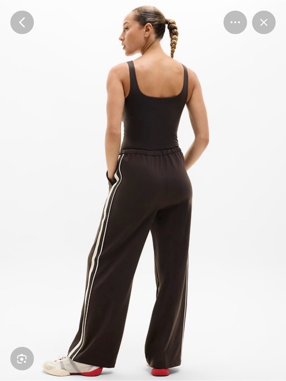 Athleta MVP Mid Rise Side Stripe Pant XS Petite Truffle/Bone NWOT Sold Out